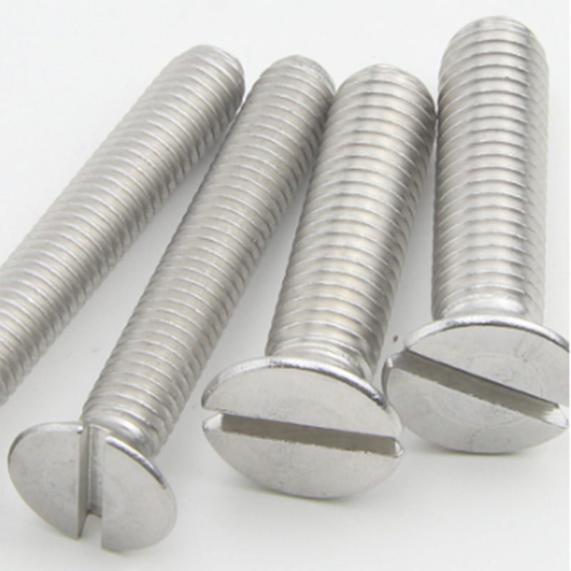 Tornillos de cabeza avellana ranurados de 80 °