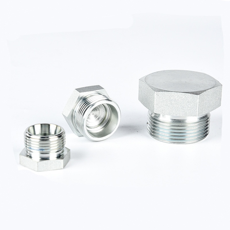 Accesorio de tubería hidráulica con tapón de sello cautivo macho BSP