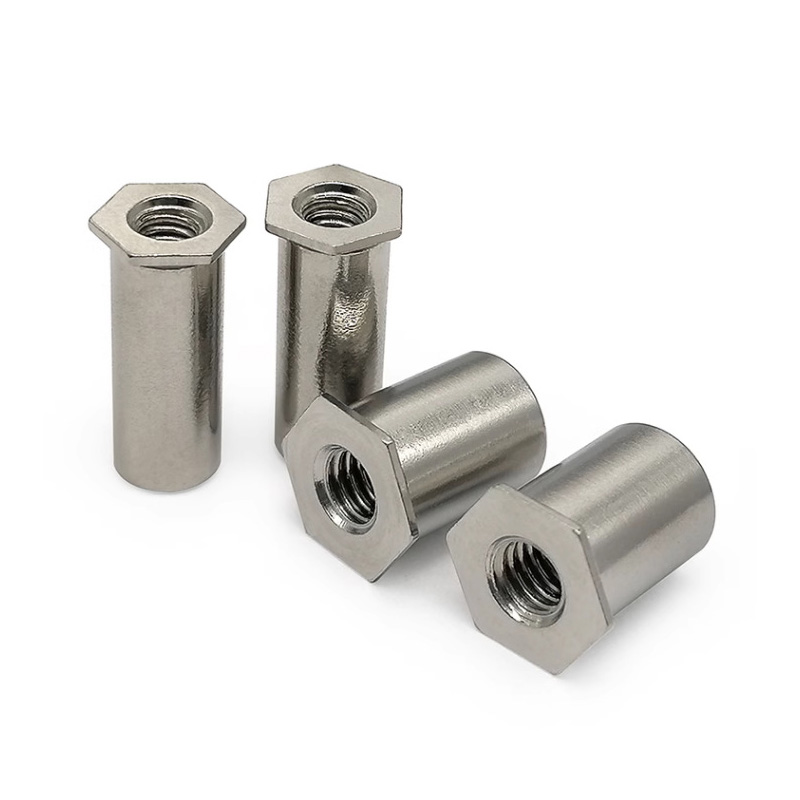 Columna de tuerca remachable hexagonal de acero inoxidable endurecido