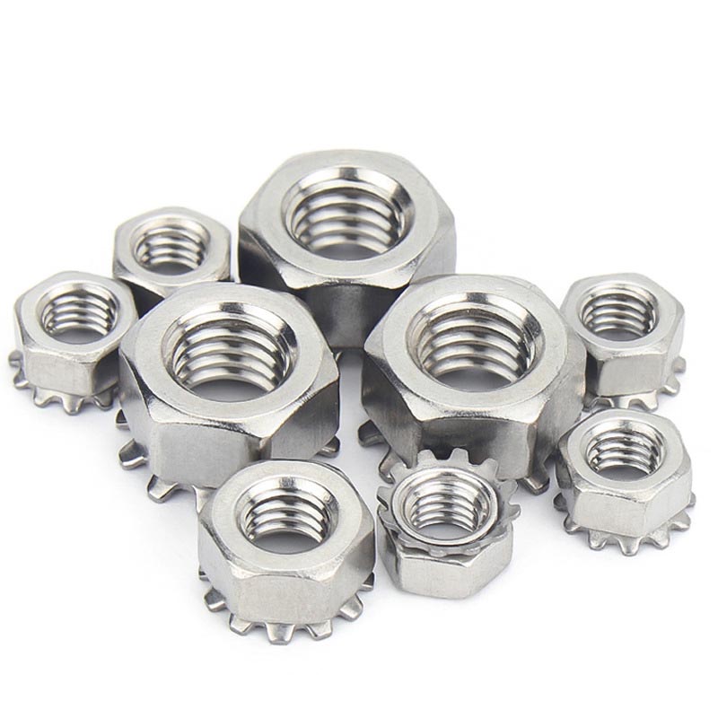 Nuez combinada con lavadora de primavera hexagonal