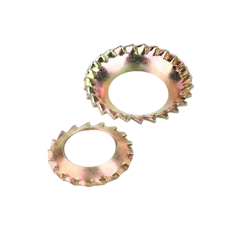 Arandelas de seguridad cónicas dentadas con dientes externos