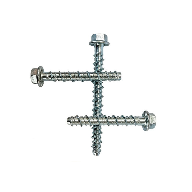 Perno de anclaje de hormigón autocortante con brida hexagonal