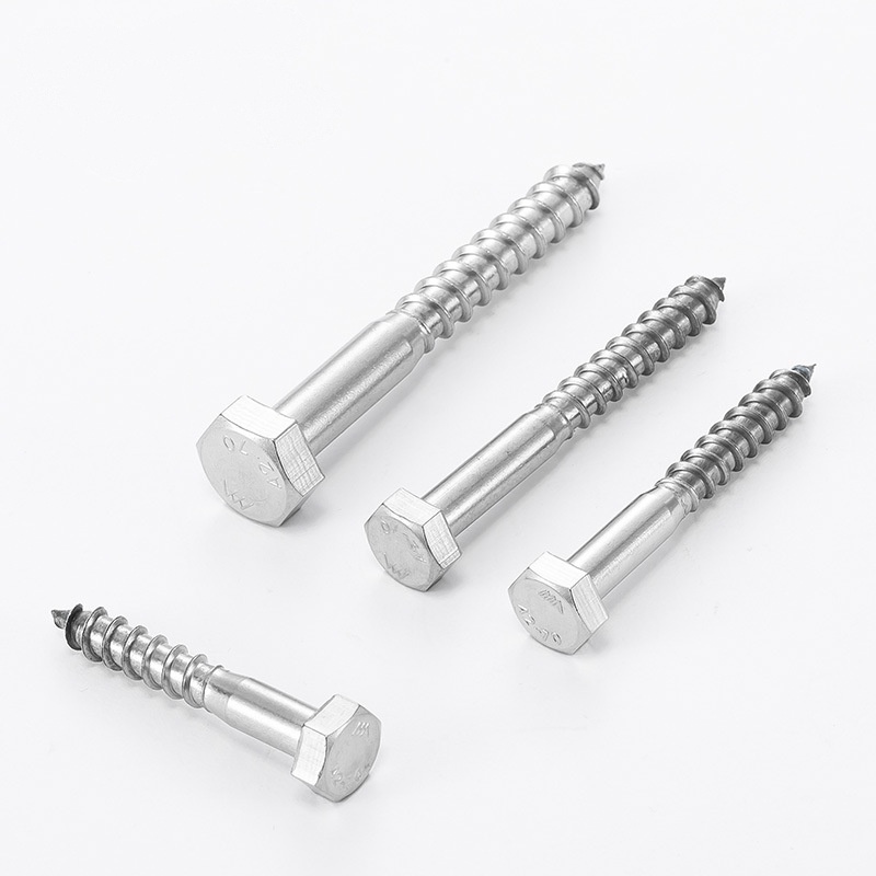 Tornillo de tracción de acero inoxidable con accionamiento hexagonal y cabeza hexagonal