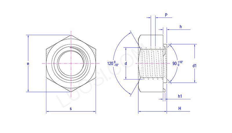 Industry-proven Hexagon weld nut