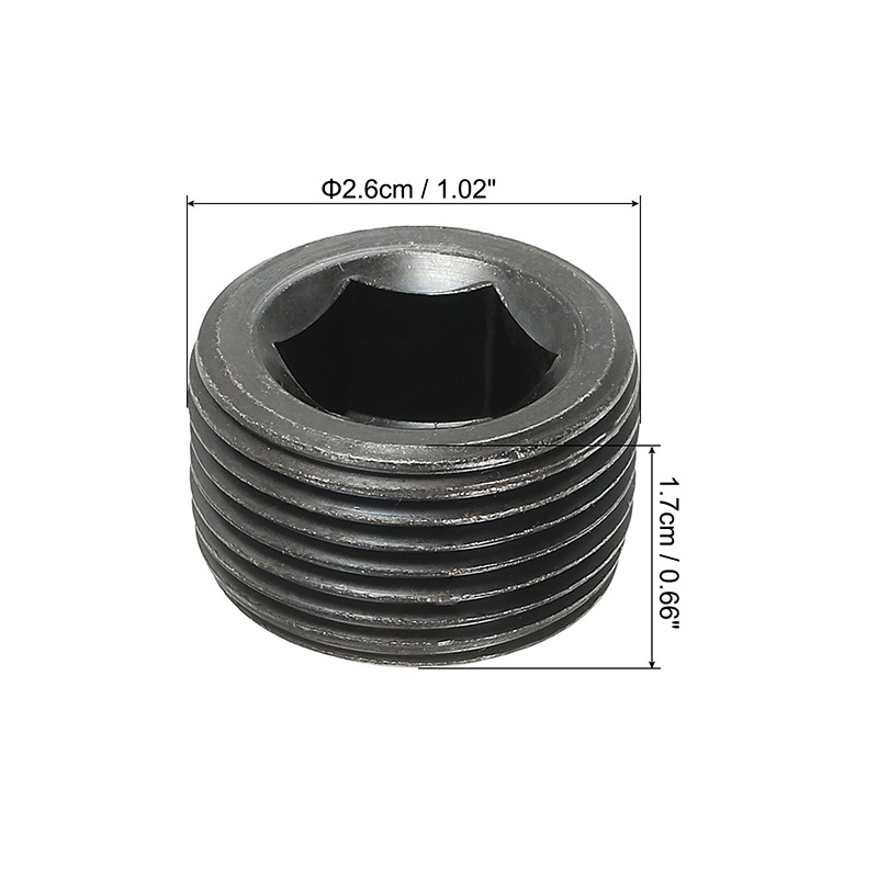 Conector hembra para tubo con rosca hexagonal interna macho NPT