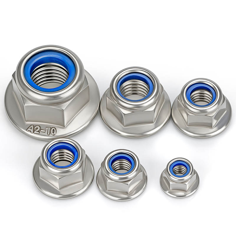 Tuerca de seguridad de nailon con brida