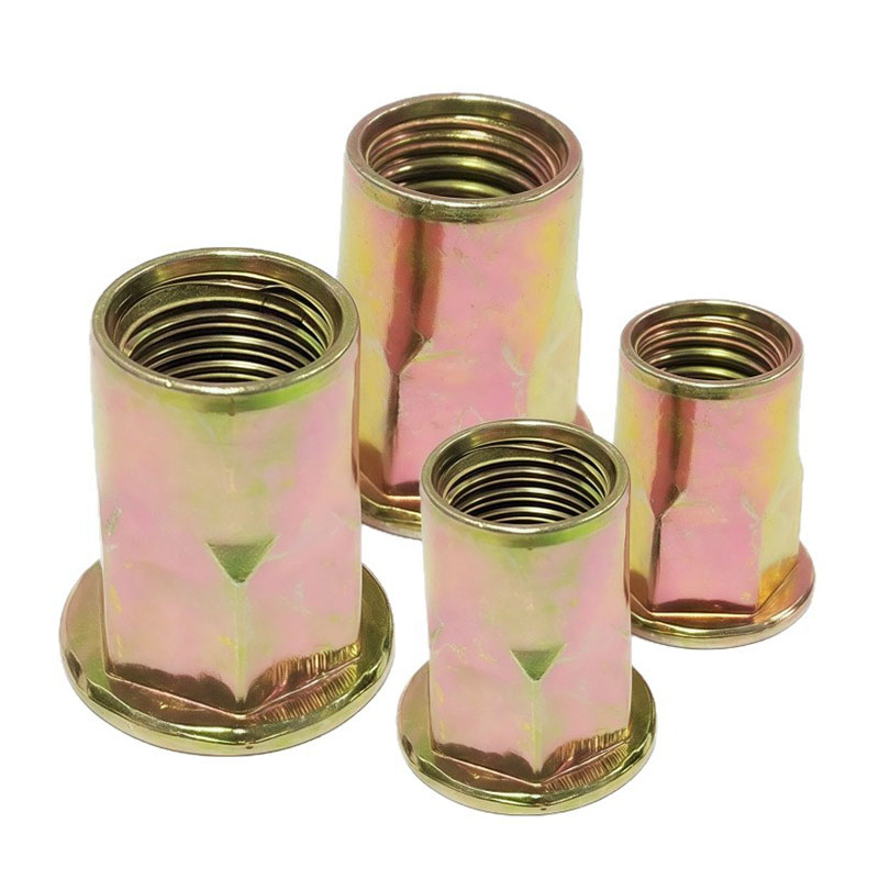 Tuerca remachable hexagonal de anclaje seguro