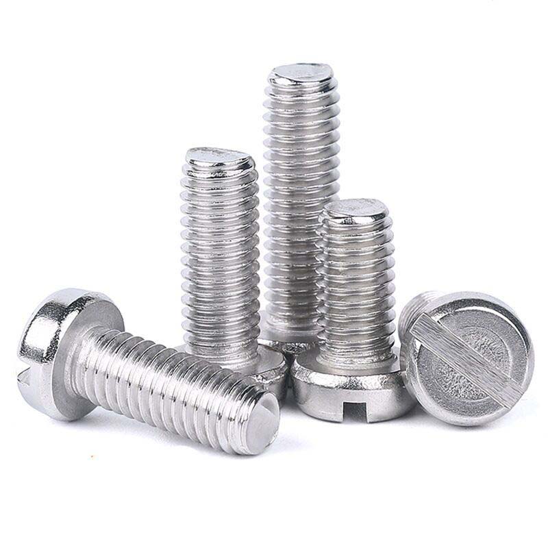 Tornillos de cabeza avellanados de color aviso ranurado