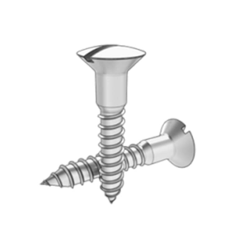 Tornillo para madera con cabeza avellanada elevada ranurada Tornillo para madera con cabeza avellanada elevada ranurada