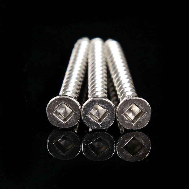 Tornillos de antecedentes de agujeros cuadrados