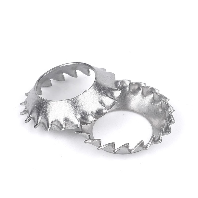 Arandelas de seguridad dentadas con avellanado