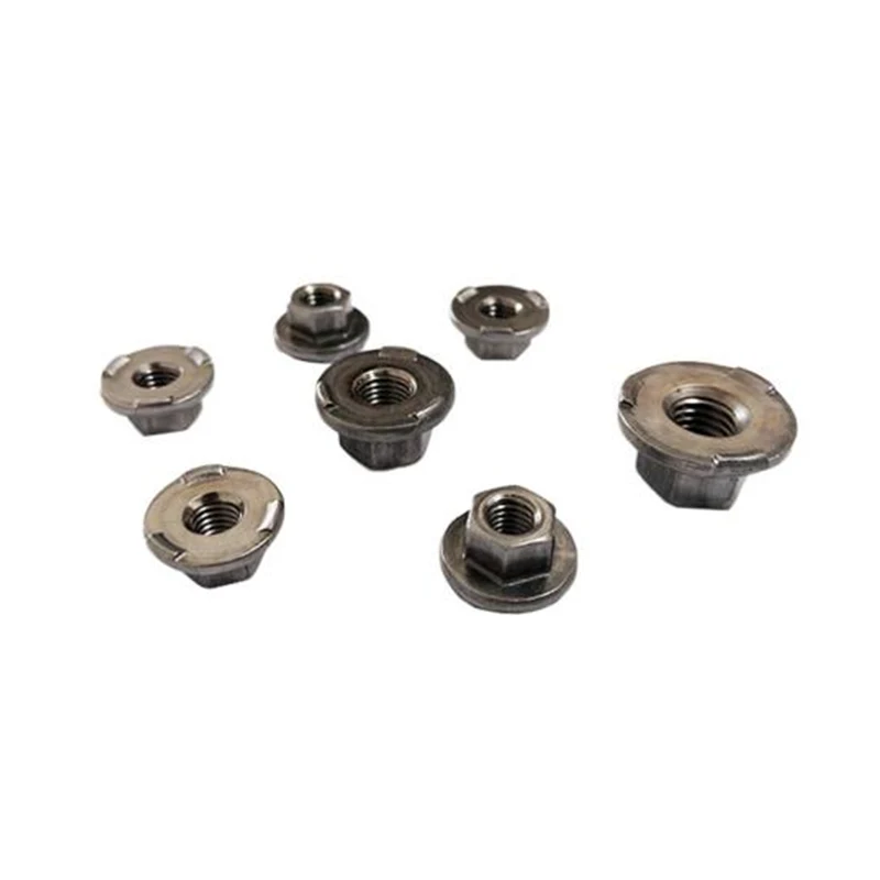 Tuercas hexagonales soldadas con brida