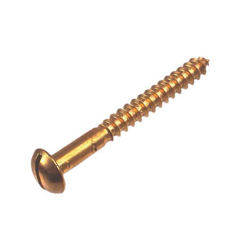 Tornillo para madera Cabeza redonda ranurada Latón