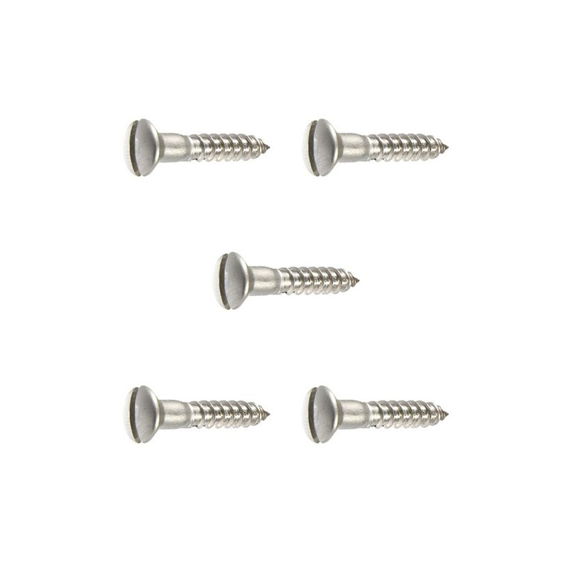 Tornillo para madera con cabeza redonda ranurada de acero con poco carbono