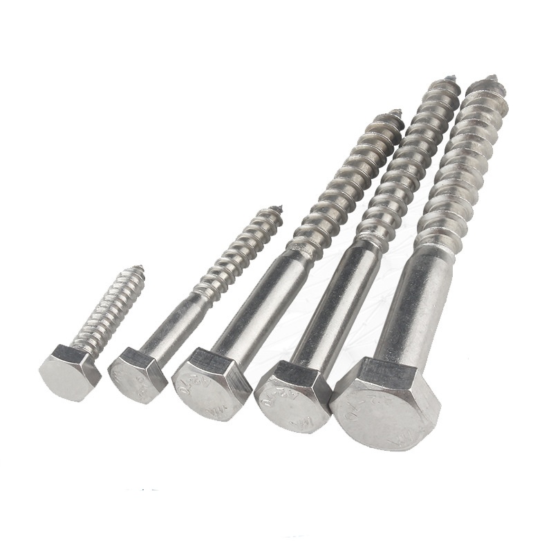 Tornillos para madera con cabeza hexagonal de estructura de madera